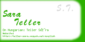 sara teller business card